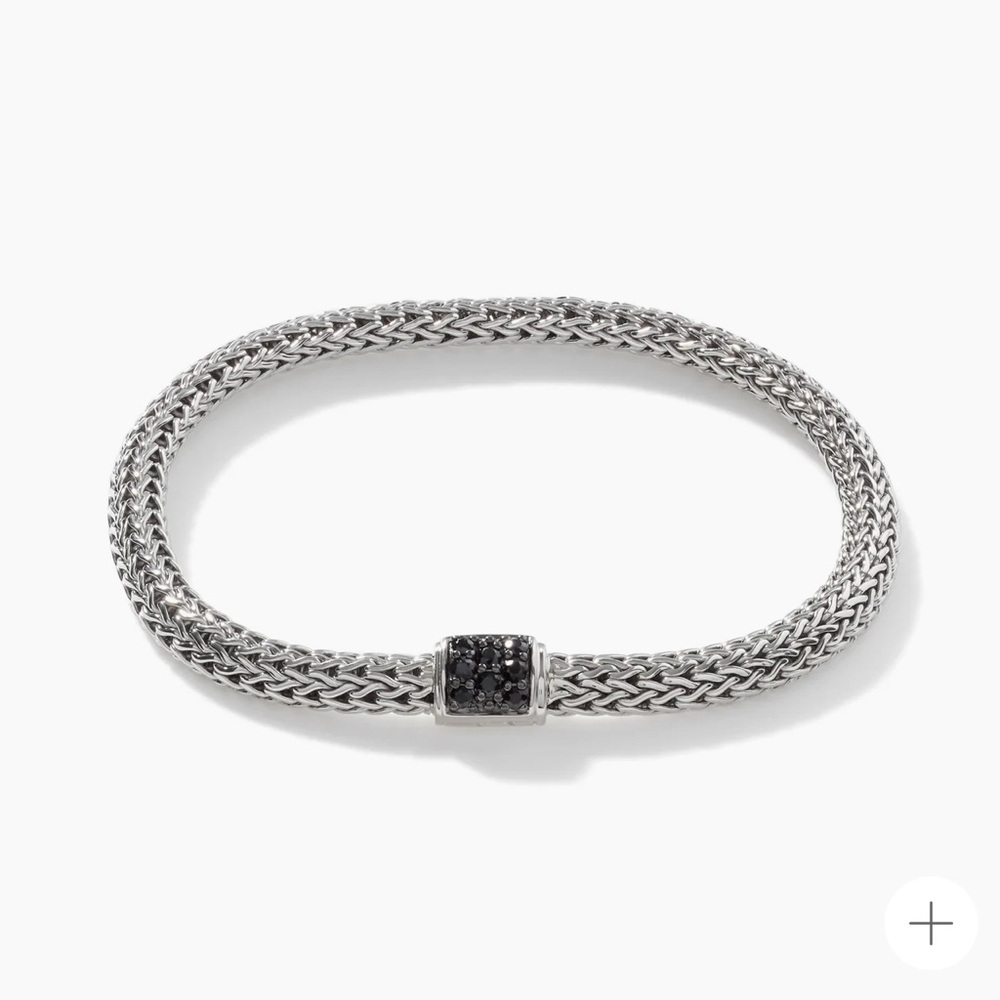 John Hardy Silver Bracelet with Black Accent
